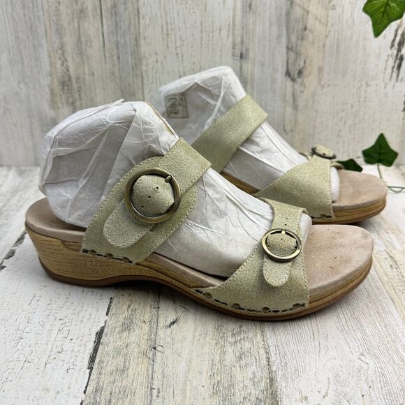 Dansko Manda Slide Wooden Slip on Clogs in Oyster 41/ 10.5 - Picture 1 of 8